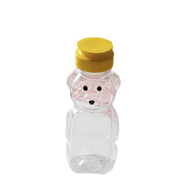 240ML Cute bear animal shape juice milk plastic pet honey bottle