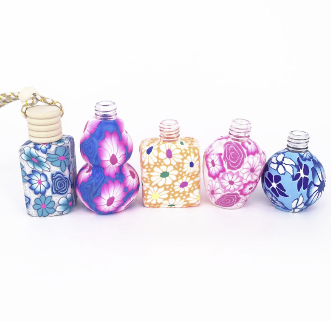 8ml Large triangle all-inclusive soft clay bottle perfume bottle spray bottle