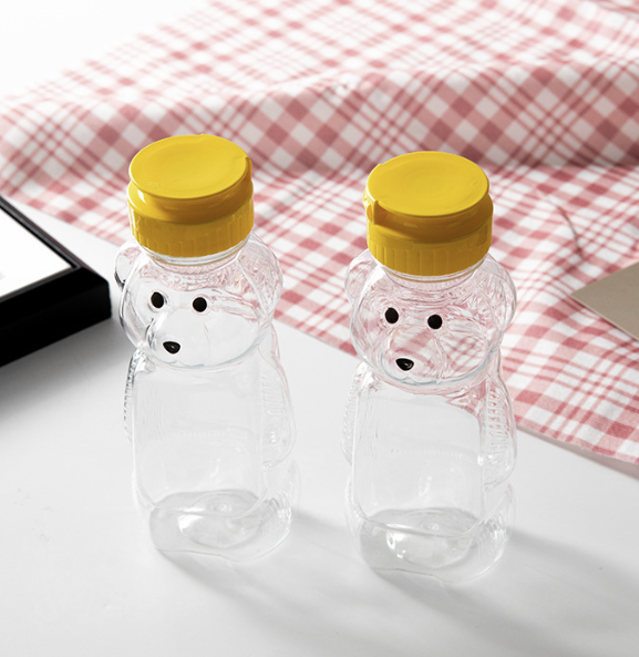 240ML Cute bear animal shape juice milk plastic pet honey bottle