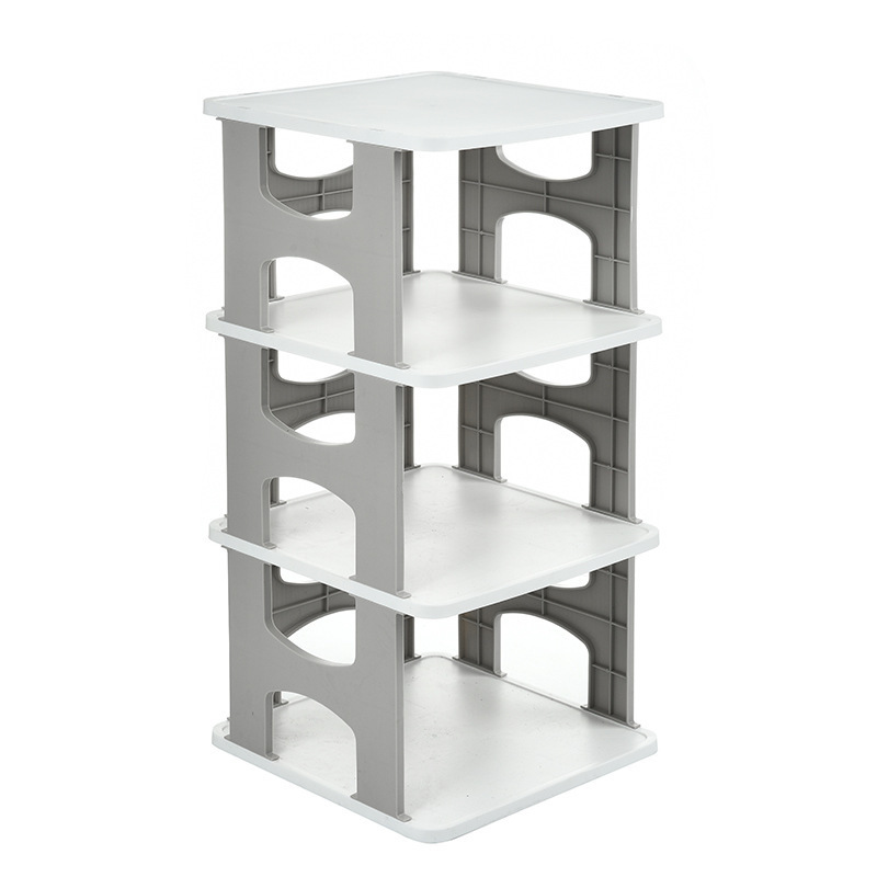 Shoe cabinet thickening and height multilayer book storage rack household finishing can be stacked storage shoe rack