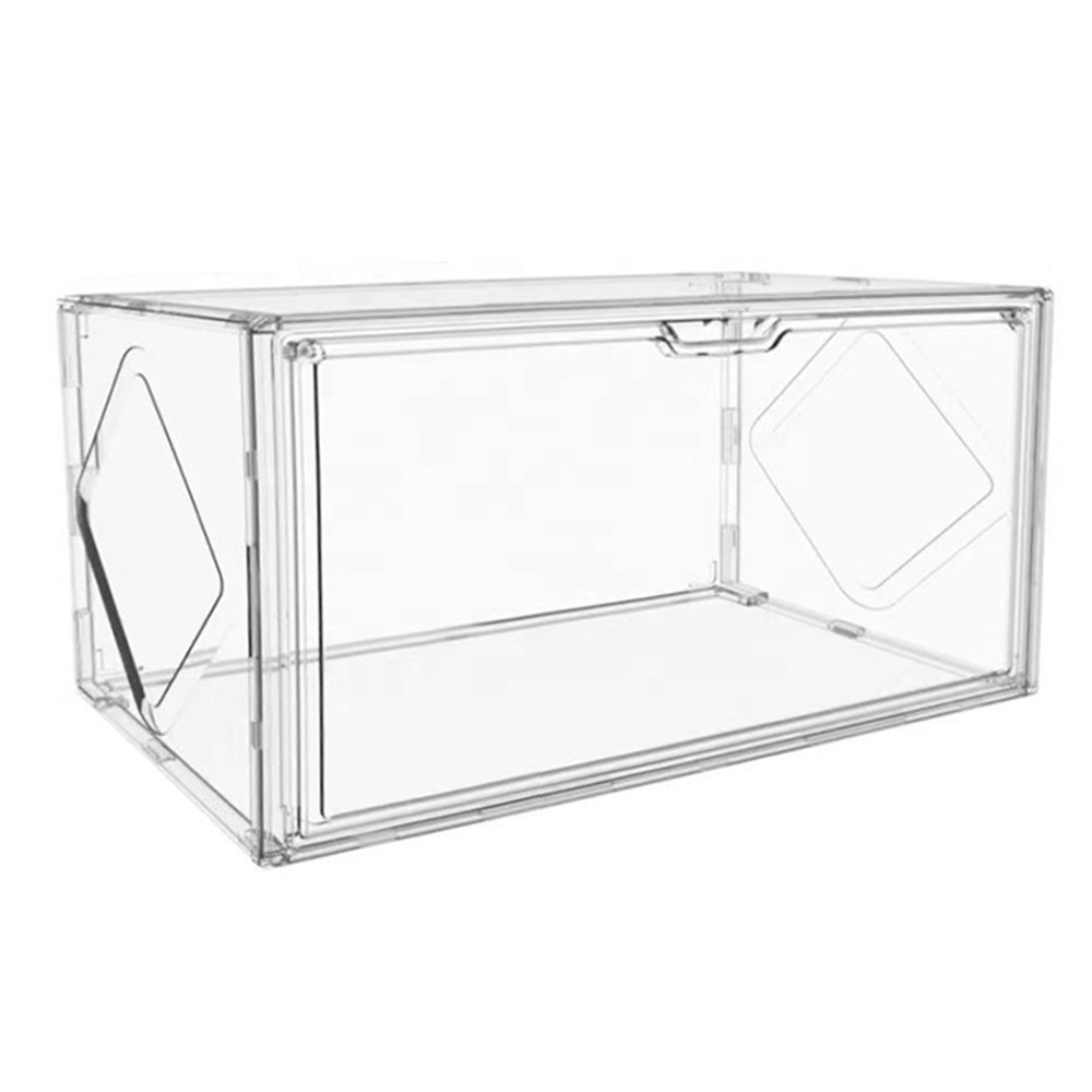 Hot Sell Plastic Clear Sneaker Organizer Transparent Shoe Storage Box For Home Organization Shoe Storage