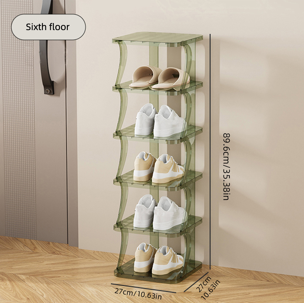 PET storage shoe rack assembly storage rack wardrobe storage narrow