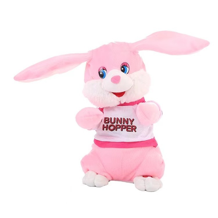 plush Stuffed Animals  Cute long eared Electric shake Music Baby bunny hopper Dancing Rabbit Plush Toys for kids children