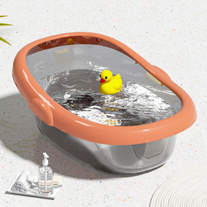 Plastic Newborn Wash Bath Tub Comfortable Smooth Shape Baby Bath Tub For Baby And Kids