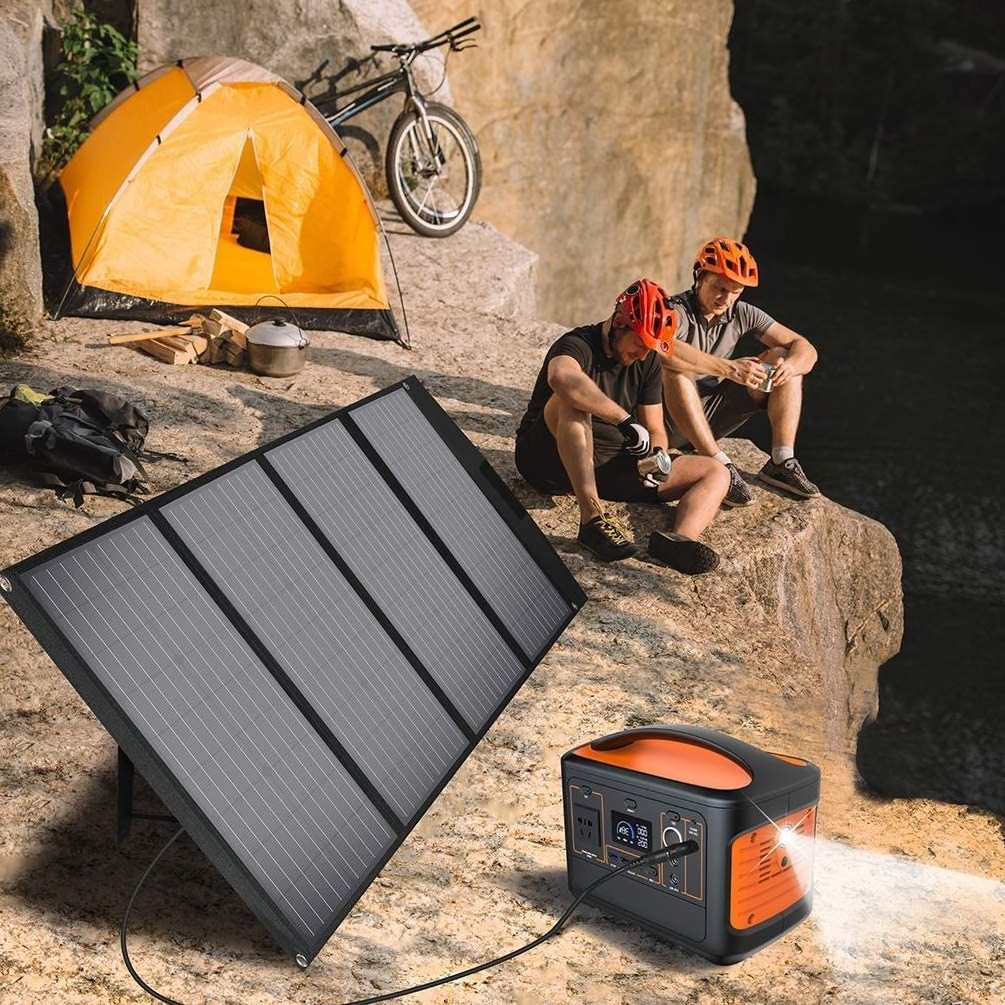 Customized Outdoor Portable 120w Solar Charging Panel Charger for Jackery/ef Ecoflow/goal Zero/rockpals Power Station