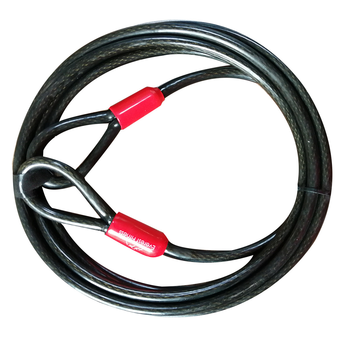 PVC Coated Wire Rope Assembly Security Cable Lock With Loop Ends