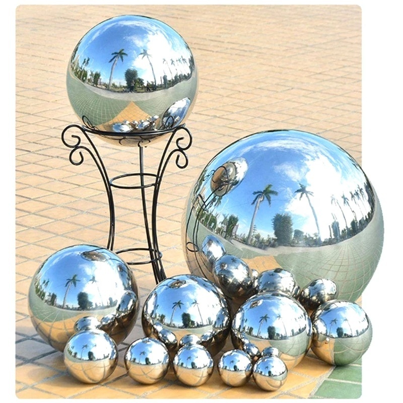 Stainless Steel Garden Gazing Balls Mirror Polished Hollow Ball Reflective Garden Sphere Floating Pond Balls Globe