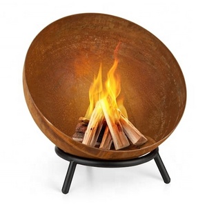 Heavy Duty Corten Steel Fireplace Meat Drum Fire Pit Barrel Outdoor Wood Burning Offset Party Kitchen Metal Painting Fire Pit