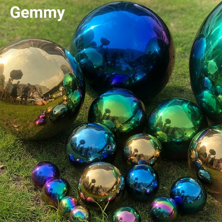 Wholesale High Quality Yellow Customize Decorative Garden Sphere Hollow Brass Mirror Polished Half Round Brass Copper Balls