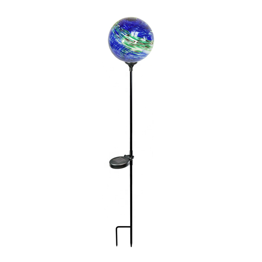 Various shapes solar light outdoor garden stick stakes with glass bird sculpture garden stick decoration