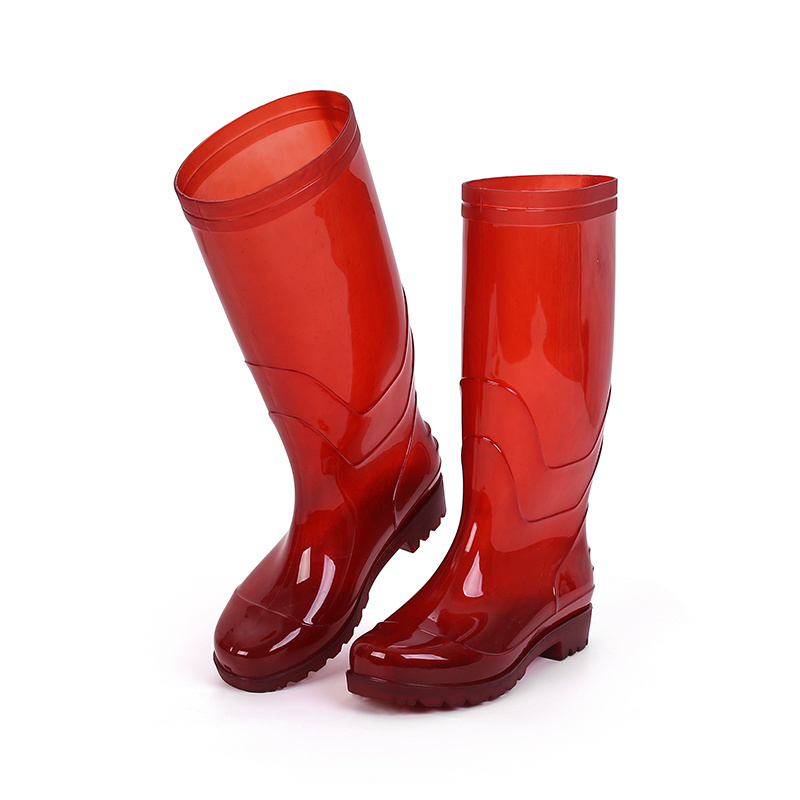 Water Pvc Chemical Resistant Economical Waterproof Over Shiny Plastic Rain Boots Shoes