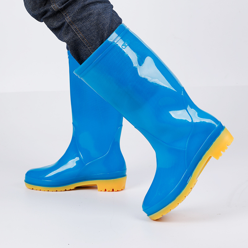 Work Safety Low Price Pvc Middle Waterproof  Men's Rubber Customized Rain Boots