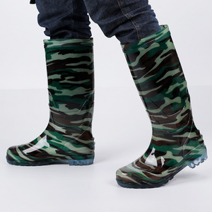 Women Rain Boots Water Proof Plastic Adult's Camouflage Green White Sole Blue Men 100% PVC Custom Logo Acceptrd,guzu 0.2-1.6kg