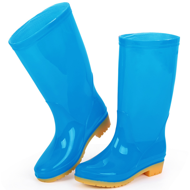 Water Pvc Chemical Resistant Economical Waterproof Over Shiny Plastic Rain Boots Shoes