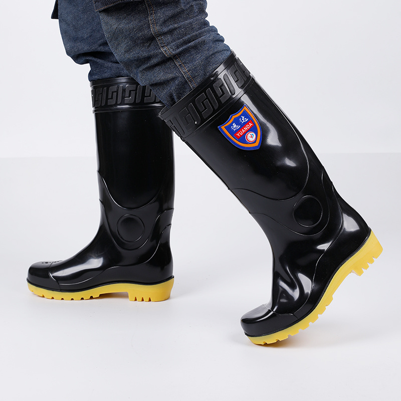 Design Your Own Logo Waterproof for Men transparent pvc Shoe Cheap Red Rain Boots