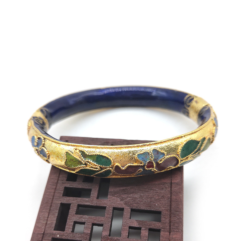 National style characteristic Beijing cloisonne old goods bangle copper tire cloisonne enamel polished cloisonne bracelet