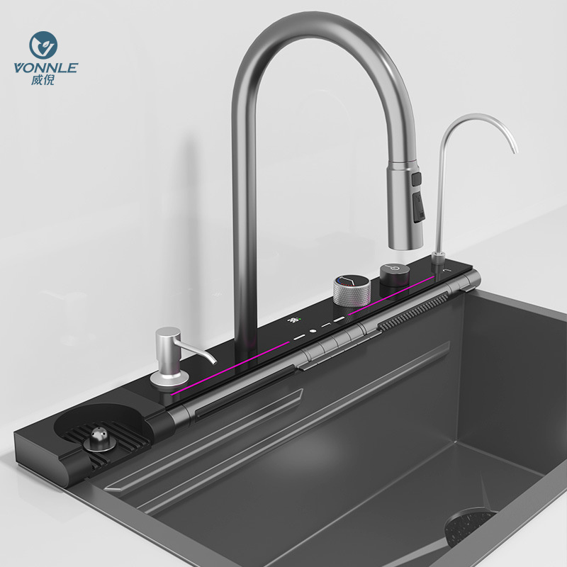 Light luxury, versatile whale smart kitchen sink Sink stainless steel single bowl kitchen sink