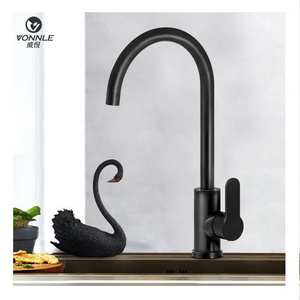 Commercially popular revolving stainless steel kitchen faucet in restaurant black kitchen stainless steel sink faucet