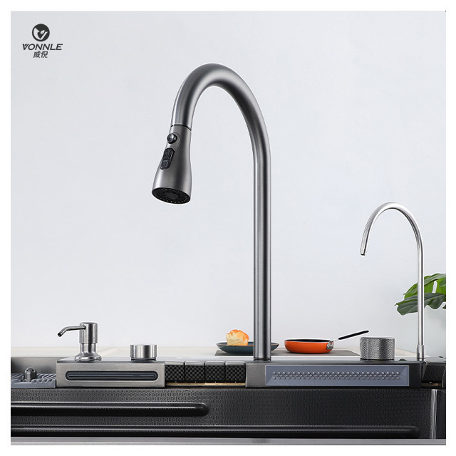 modern style kitchen sink stainless steel price single bowl handmade kitchen sink for farmhouse waterfall sink