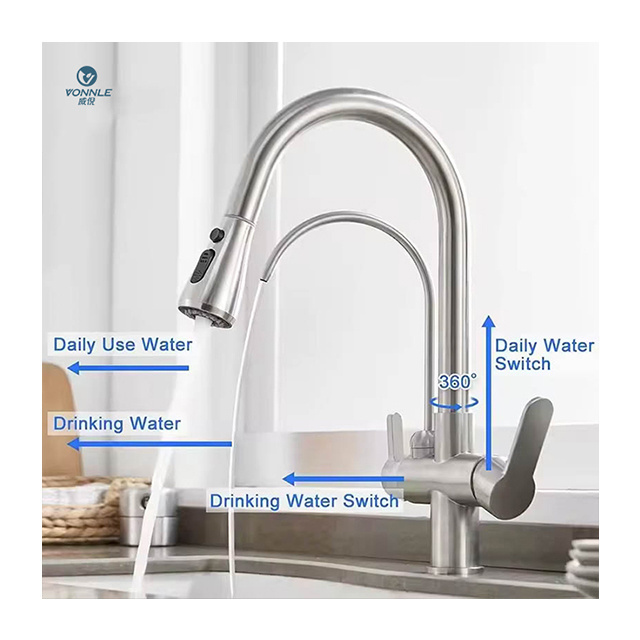 Kitchen pullout modern kitchen faucet down adjustable telescopic kitchen sink faucet sink faucet