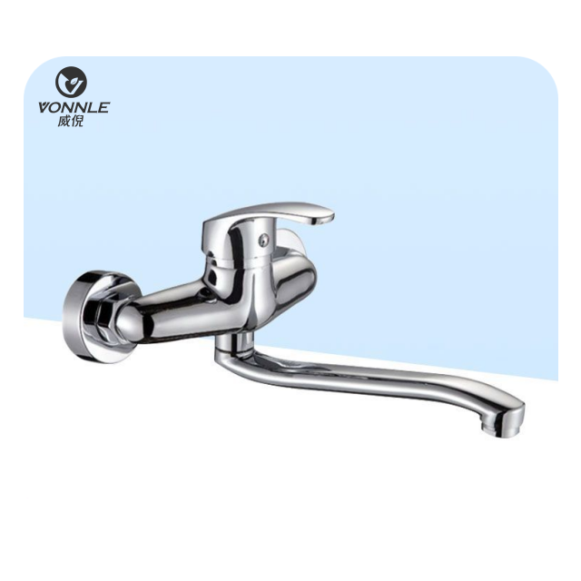 Modern latest kitchen wall-mounted all-copper single-handle extension pipe faucet cold and hot kitchen faucet