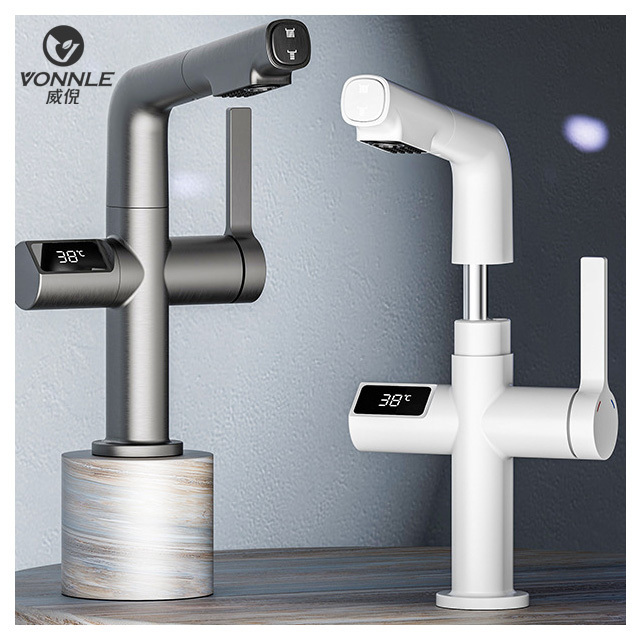 Unique wholesale Chinese high quality luxury faucets smart faucet  bathroom basin faucet and tap