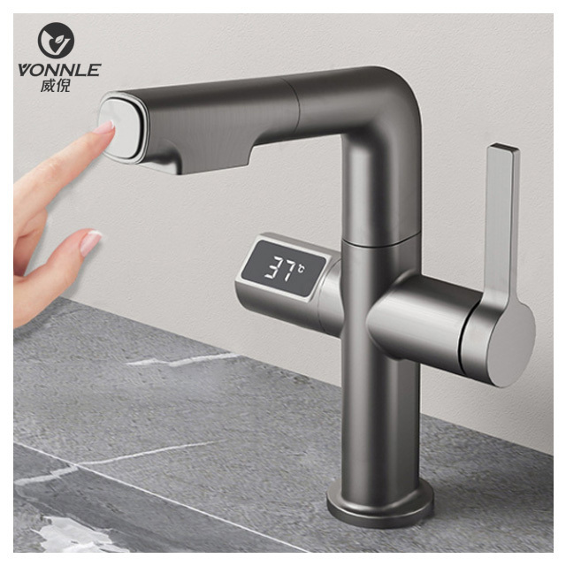 Unique wholesale Chinese high quality luxury faucets smart faucet  bathroom basin faucet and tap