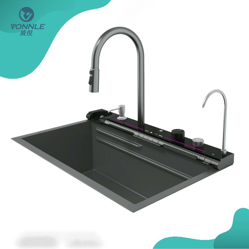 Light luxury, versatile whale smart kitchen sink Sink stainless steel single bowl kitchen sink