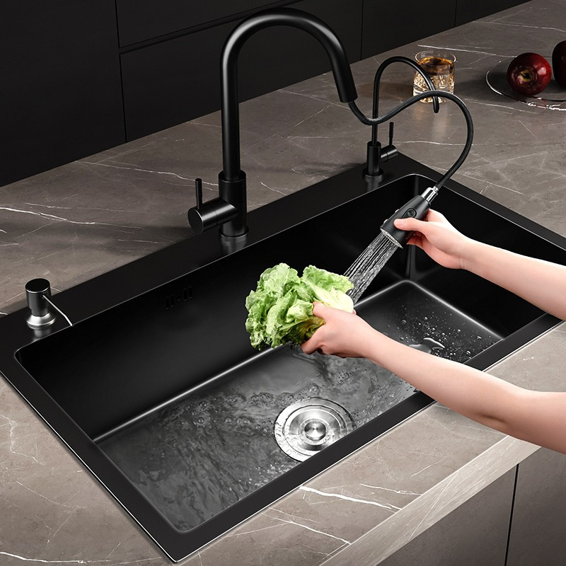 Factory Direct Kitchen Workstation Double sink Black nano Stainless Steel Kitchen sink