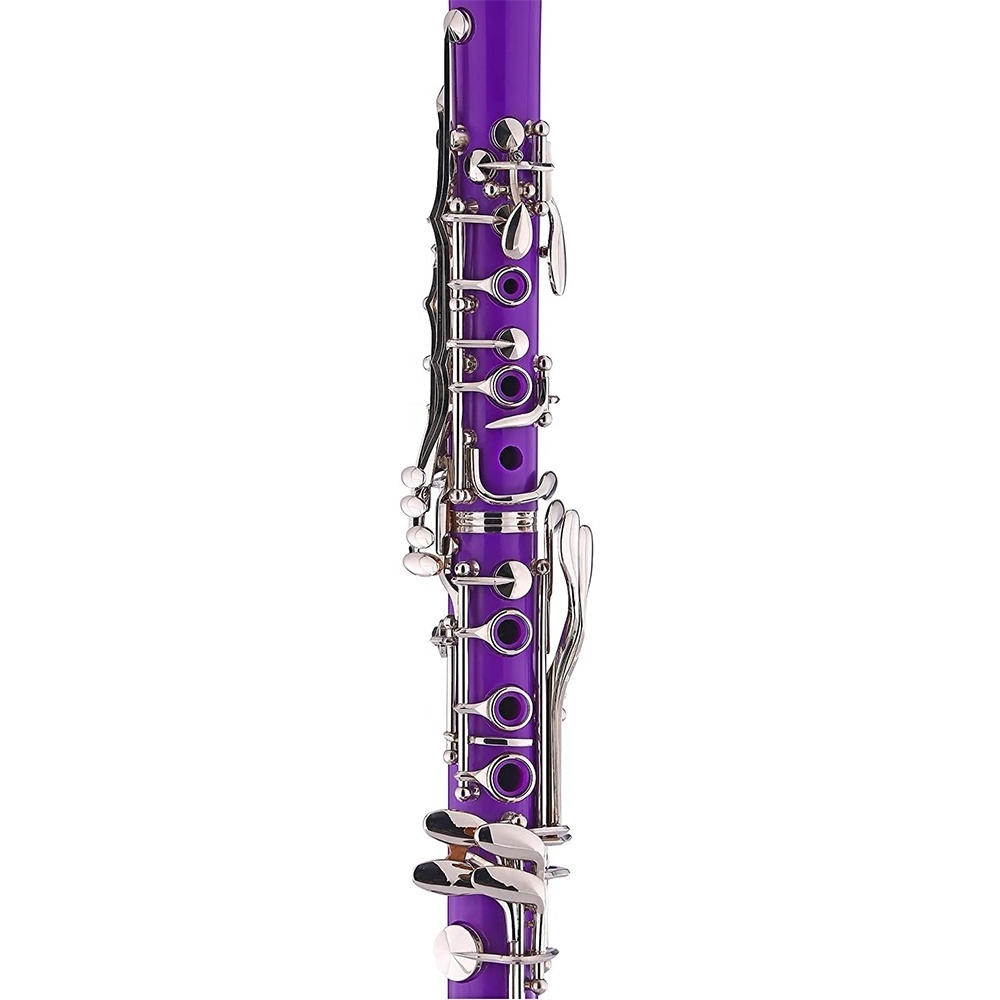 Seasound Factory OEM Cheap 17 Keys Plastic Body Purple Clarinet