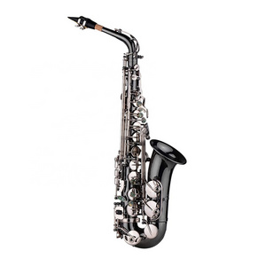 SEASOUND OEM Professional Black Nickel Body Silver Keys Alto Saxophone JYAS102DBNS