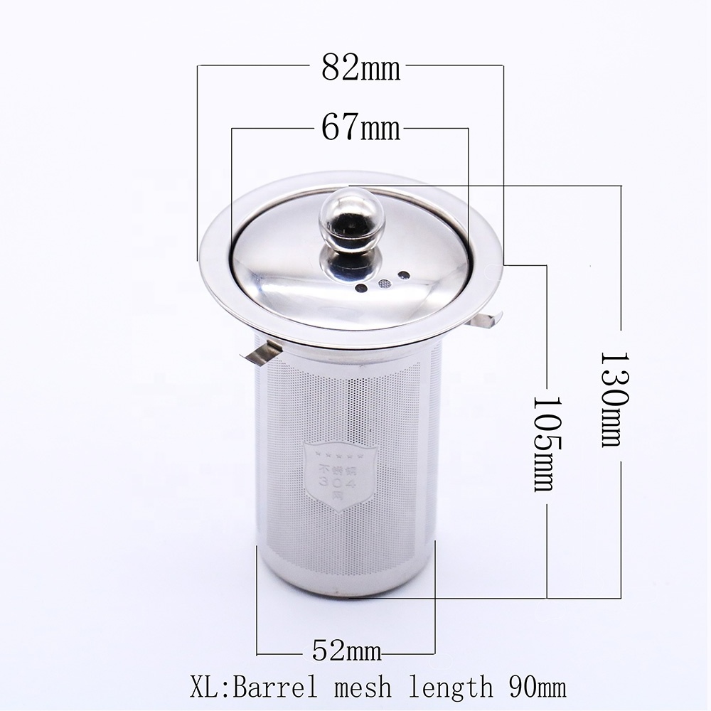 Infuser Stainless Steel Reusable Portable Hot Selling Coffee Tea Kettle Strainer Teapot Filter with Lid