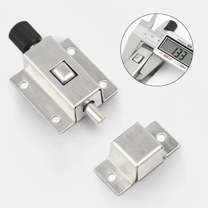 Manufacturer direct selling stainless steel self elastic small bolt toilet latch door spring latch