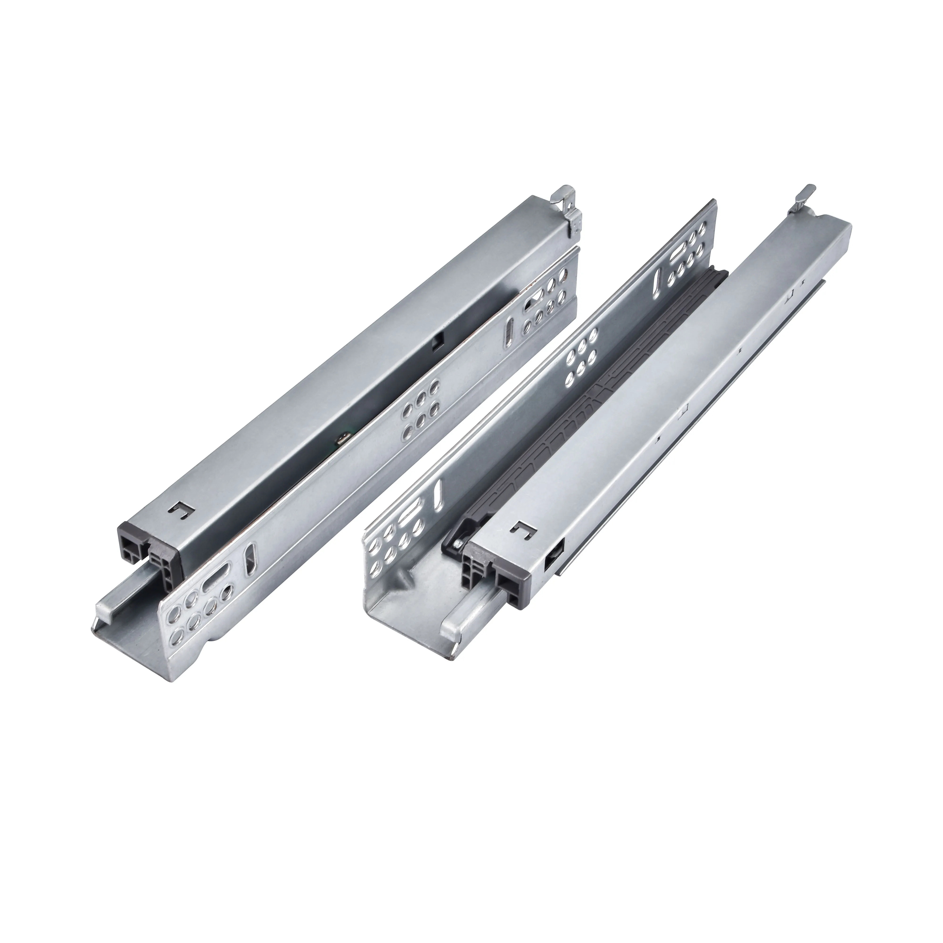 oem GI steel plate triple expansion American style 3D soft close removable hidden undermount drawer slide