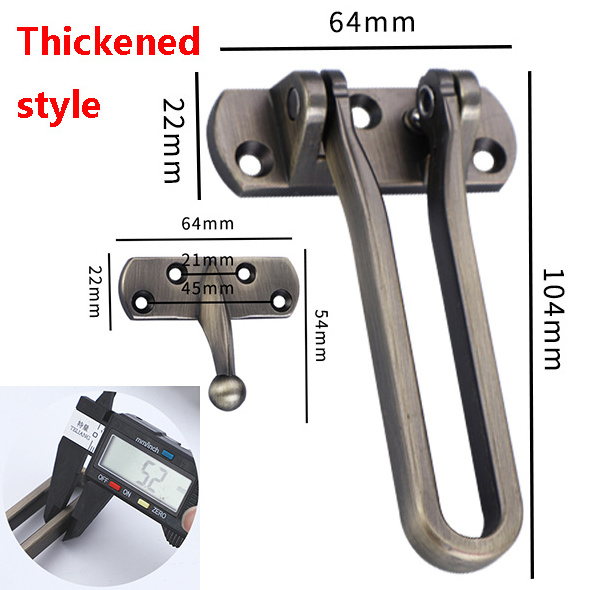 Zinc alloy large anti-theft clasp for hotel safety door hardware security chain door guard door bolt