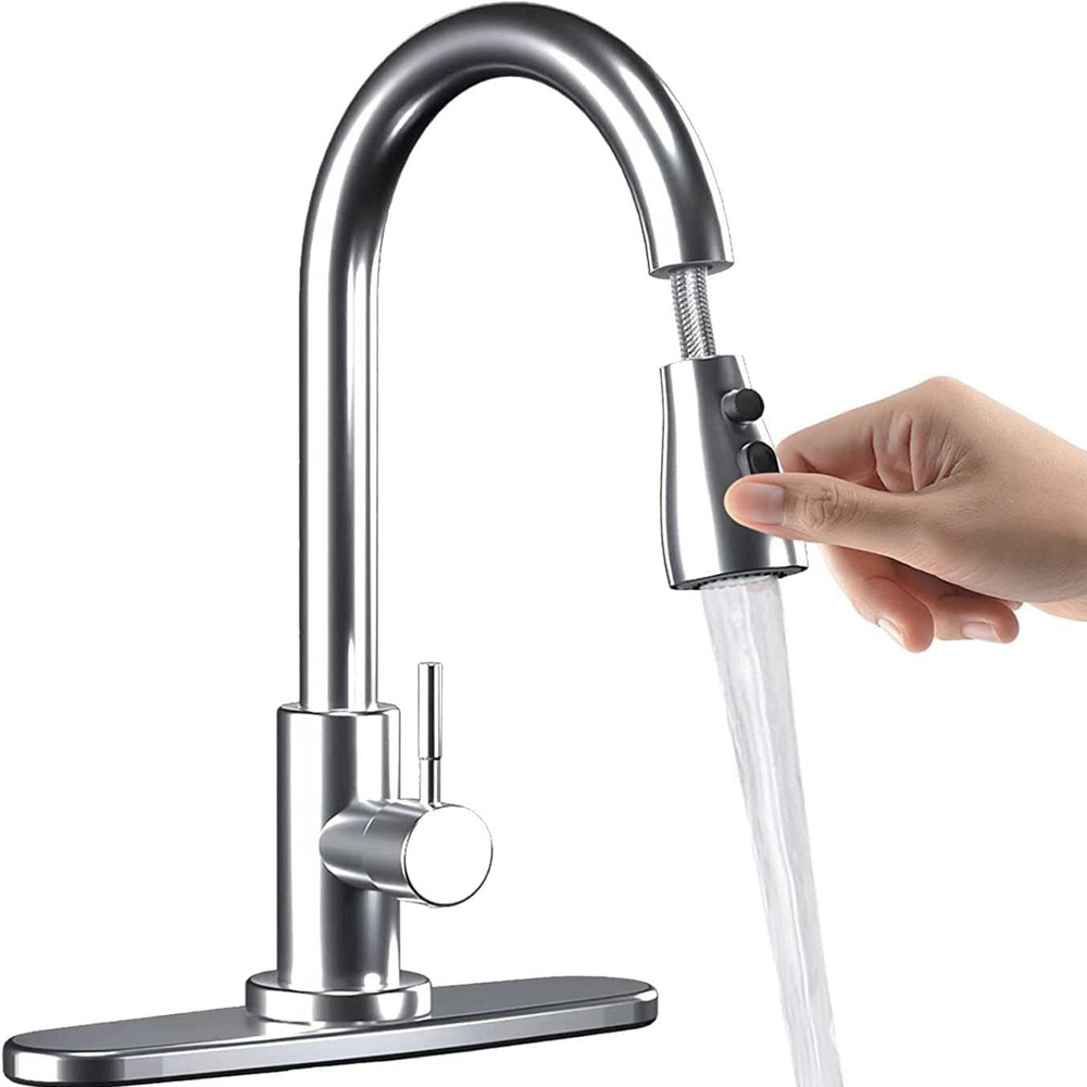 Kitchen faucet with pull out spray pull out spring sink faucet hot and cold water ware hot and cold brass bathroom basin faucet