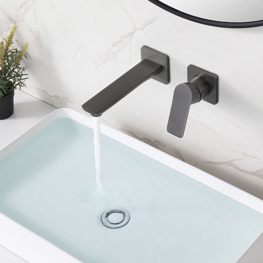 Single Handle Modern Good Quality Gun Metal Brass Bathroom Water Basin Faucet With Wholesale Price