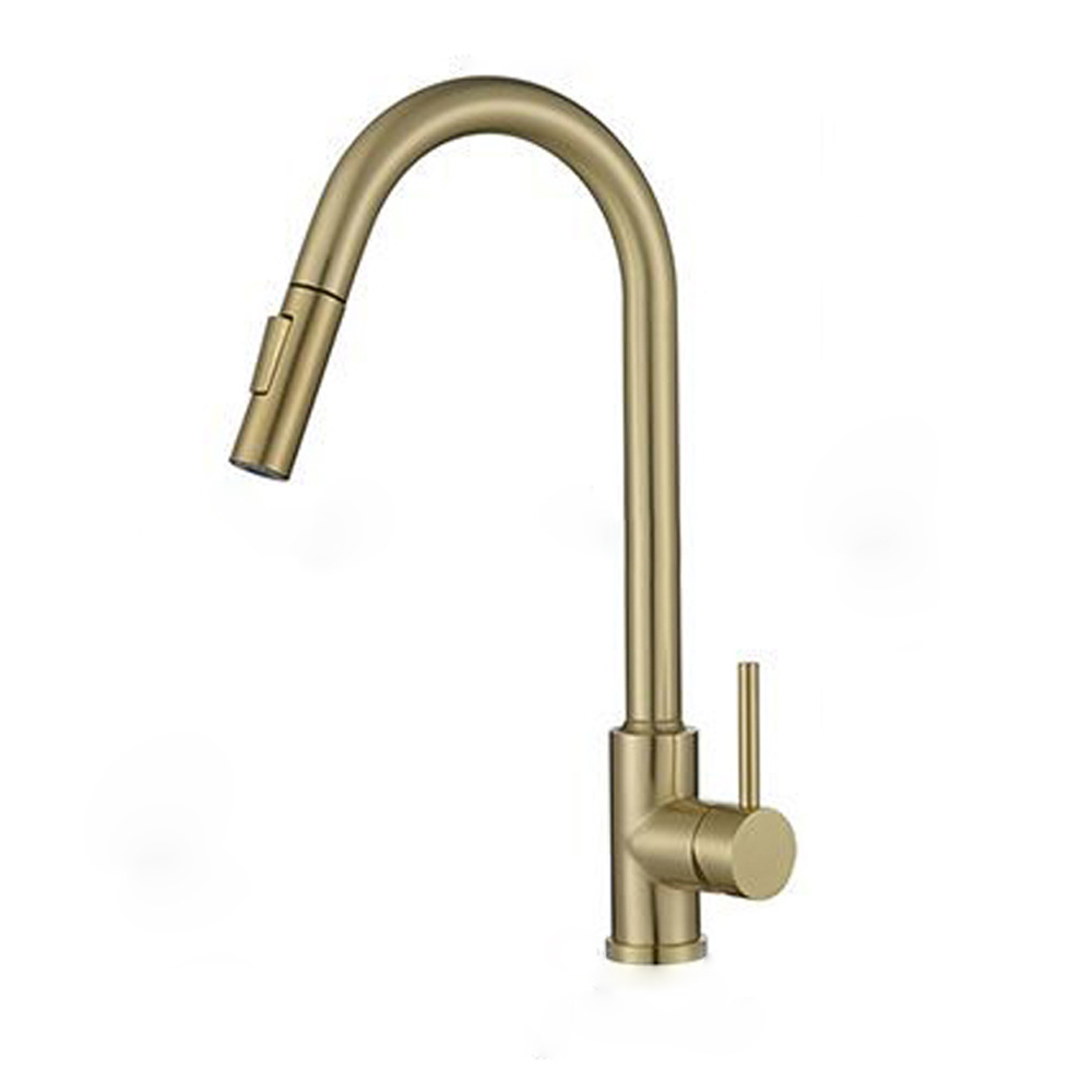 Stainless Steel 304 Smart Gold Water Faucet Tap Pull Down Touch Sensor Kitchen Faucet