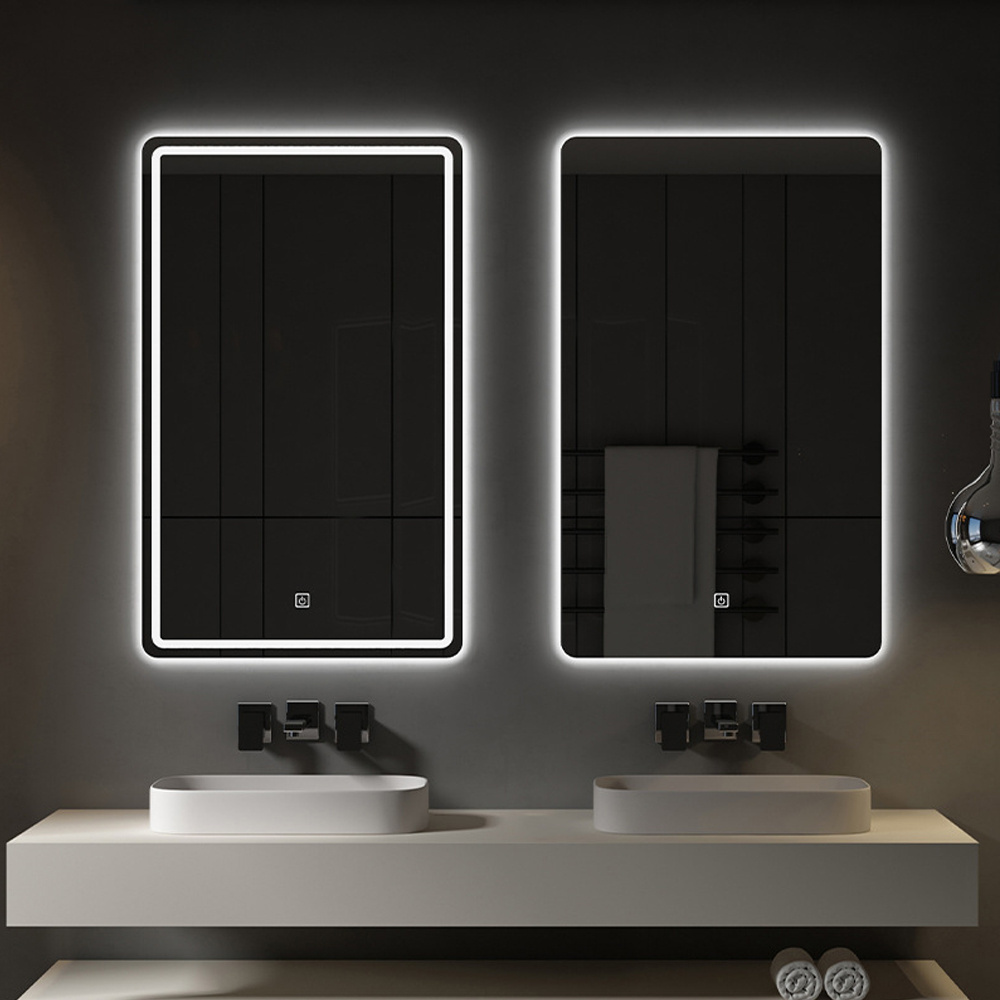 Apartment Hotel Smart Wall Hanging Bath Vanity Led Light Shower Mirror Espejo Inteligente Led Bathroom Mirror With Led Light