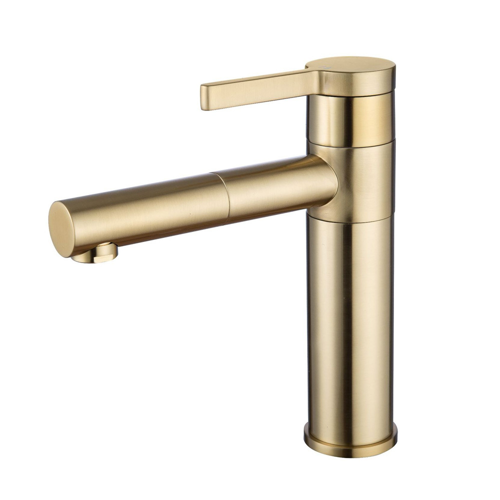 deck mounted adjustable brass wash mixer tap pull out basin faucet bathroom