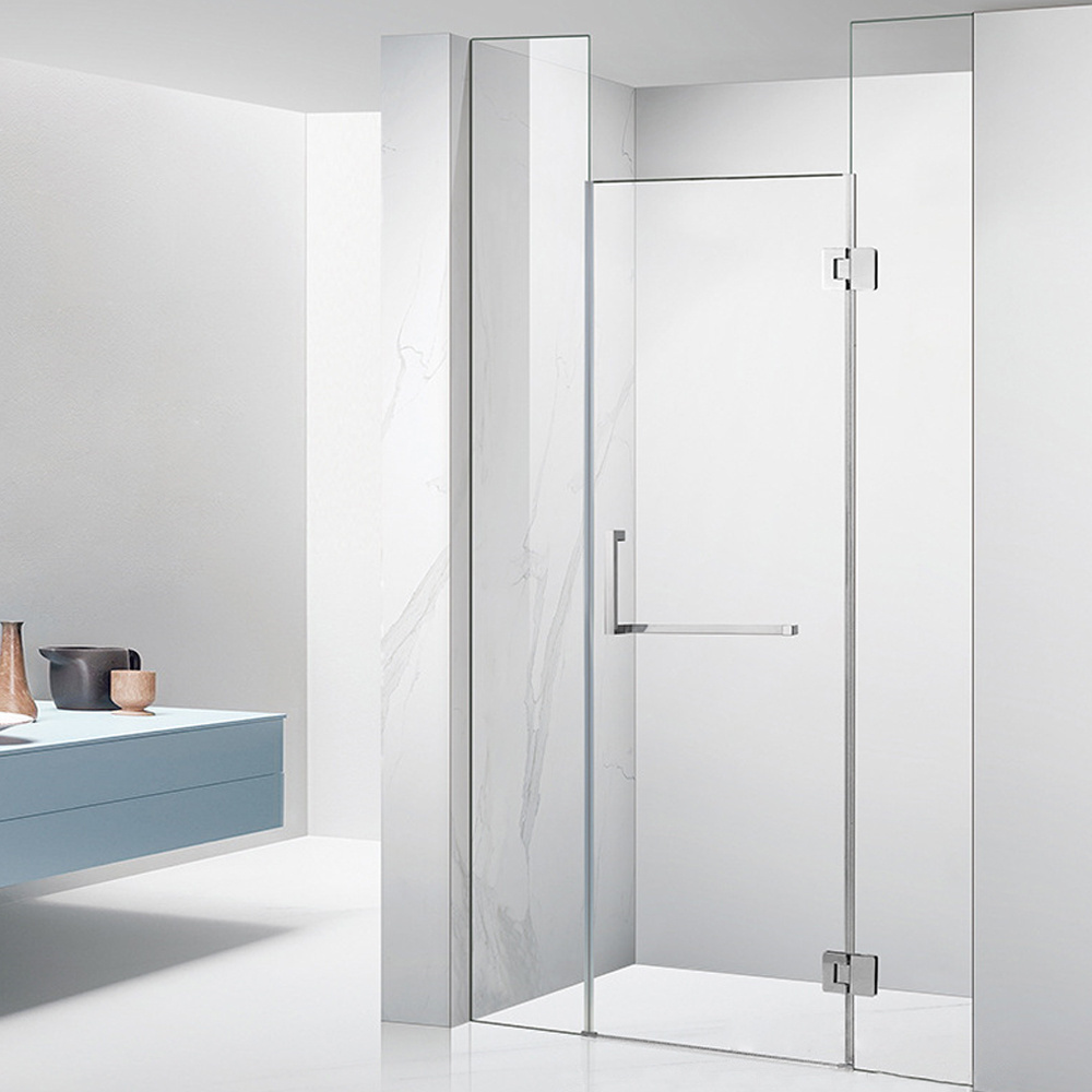 Project Hot Sale Simple Modern Tempered Glass Shower Room with Hinged Door