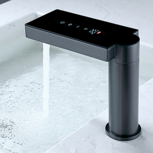 Automatic sensor faucet Brass Smart LED digital display Water Tap infrared sensor single hole faucet