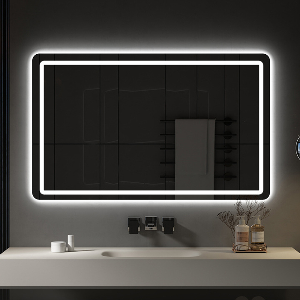 Apartment Hotel Smart Wall Hanging Bath Vanity Led Light Shower Mirror Espejo Inteligente Led Bathroom Mirror With Led Light