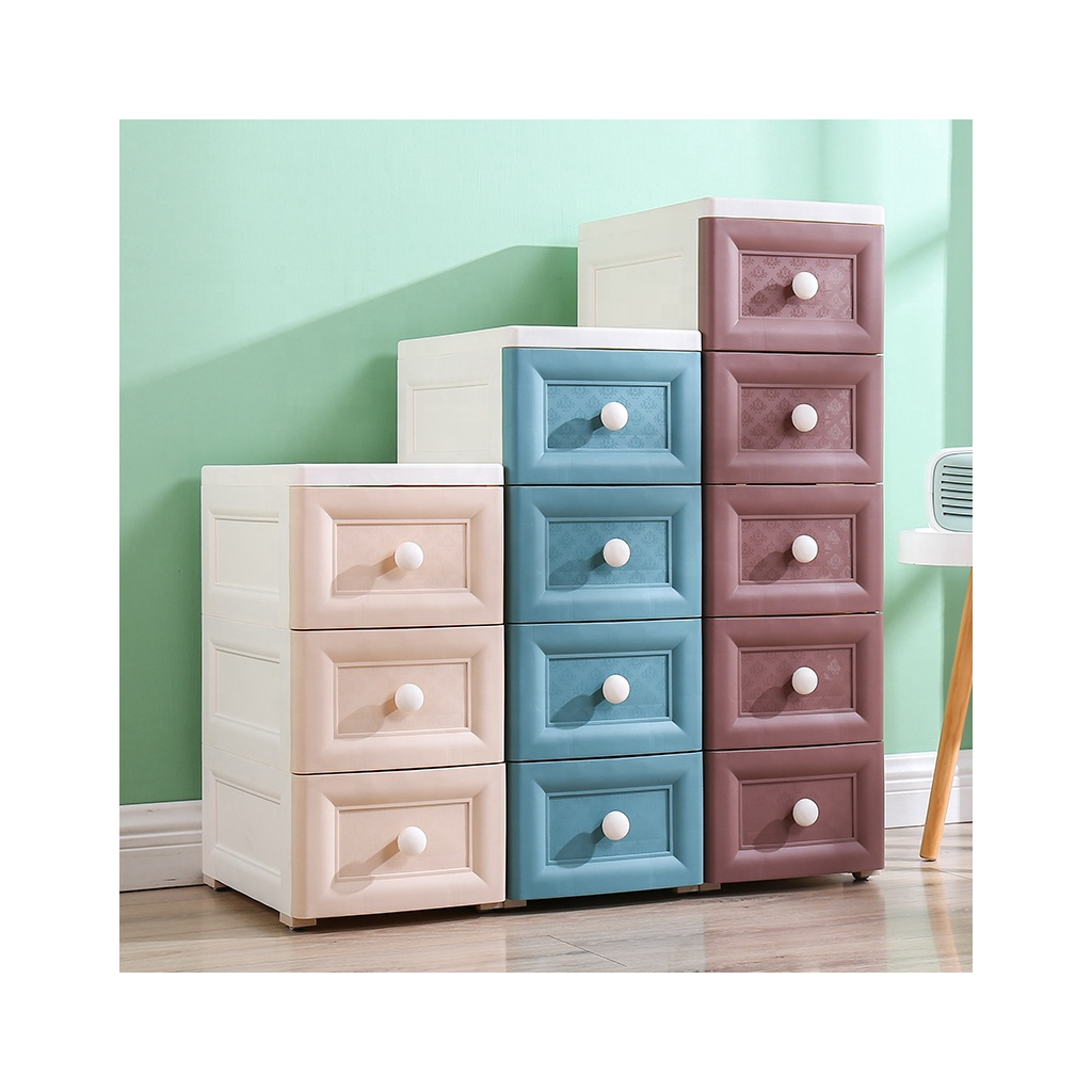 20 25 37 CM Crevice Plastic Storage Cabinets European Plastic Eco-friendly Storage Organizer Portable Movable Storage Drawers