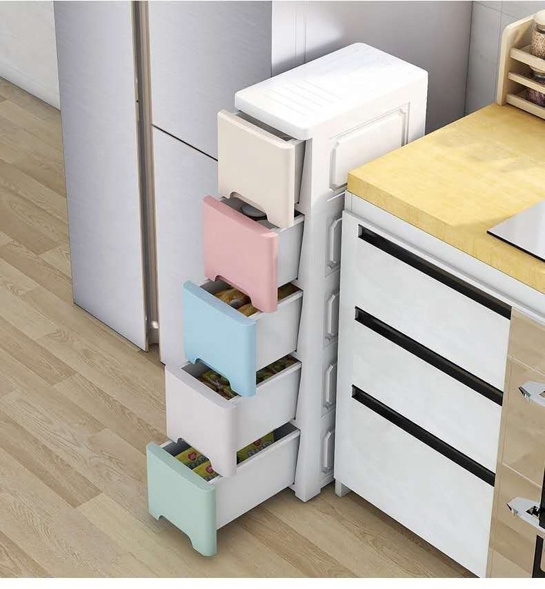 25 CM Garage Office Plastic Drawer Baby Storage Cabinet With Drawers Living Room Furniture Corner Cabinet Multi-Layer Wardrobe