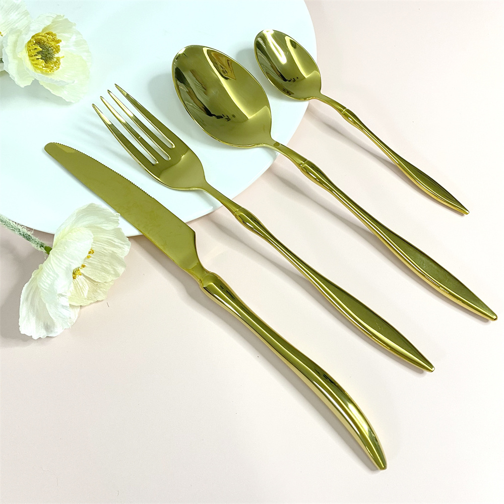 Custom Logo Sustainable Flatware Cutlery Set 18/0 Stainless Steel 304/420 Wholesale Stocked Elegant Business Party Gifts