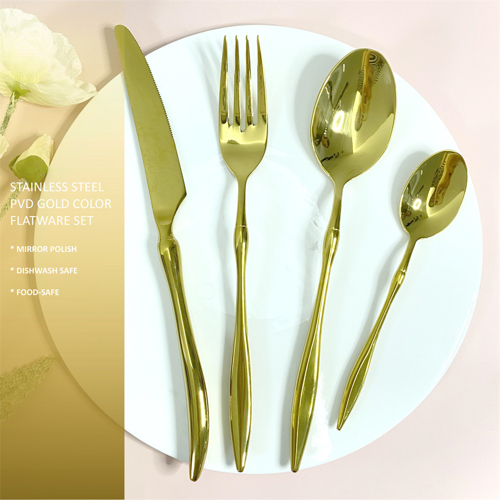 Custom Logo Sustainable Flatware Cutlery Set 18/0 Stainless Steel 304/420 Wholesale Stocked Elegant Business Party Gifts