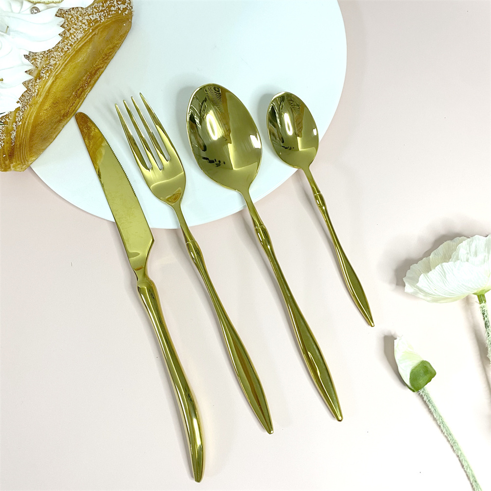 Custom Logo Sustainable Flatware Cutlery Set 18/0 Stainless Steel 304/420 Wholesale Stocked Elegant Business Party Gifts