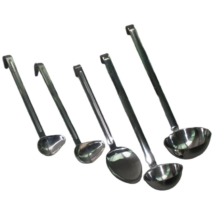 CX-0520 kitchen tools, stainless steel kitchenware ladle/seasoning ladle/rice server in hand polished middle quality level