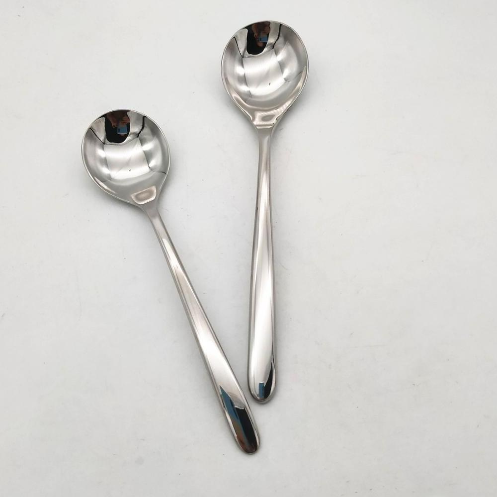 Stainless steel soup spoon